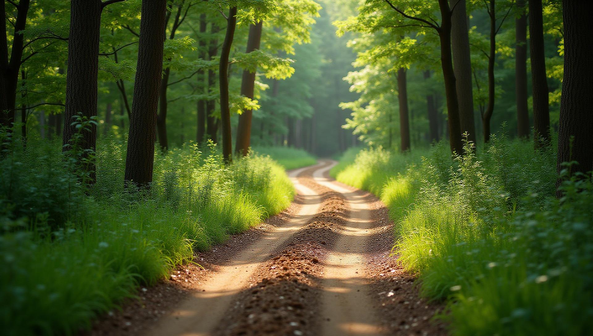 Professional ATV trail system through wooded property in Ohio with proper drainage and erosion control